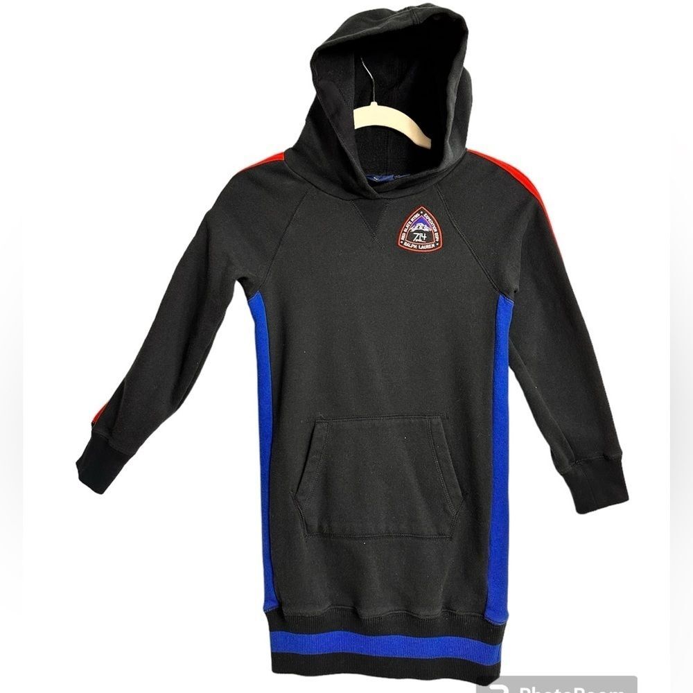 RALPH LAUREN Hooded Fleece Tunic Dress, Girls Size 7‎